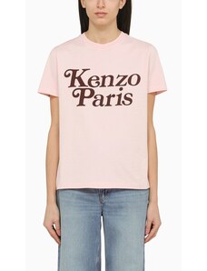 KENZO T-shirt rosa in cotone con logo