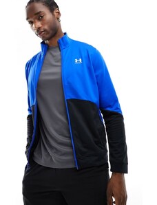 Under Armour - Giacca in tricot blu e nera color block
