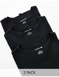 Lacoste - Confezione di 3 T-shirt nere-Nero