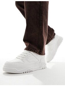 Bershka - All in One - Sneakers bianche-Bianco