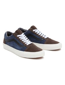Vans - Old Skool - Sneakers marroni e blu navy-Marrone