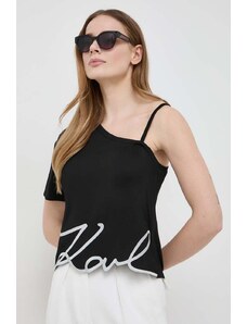 Karl Lagerfeld t-shirt donna colore nero