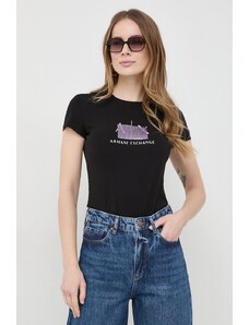 Armani Exchange t-shirt donna colore nero