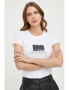 Armani Exchange t-shirt donna colore bianco