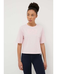 EA7 Emporio Armani t-shirt in cotone donna colore rosa