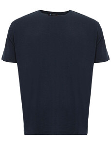 T-Shirt Misto Seta Colombo in blu 58 blu scuro 2000000010854
