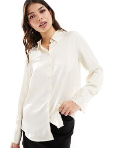 Mango - Camicia in raso bianca-Bianco