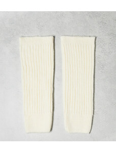 Reclaimed Vintage - Scaldamuscoli in maglia color crema-Bianco