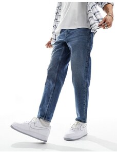 ASOS DESIGN - Jeans rigidi classici lavaggio blu medio