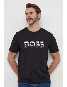 BOSS t-shirt in cotone uomo colore nero