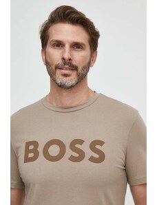 Boss Orange BOSS t-shirt in cotone BOSS CASUAL uomo colore marrone