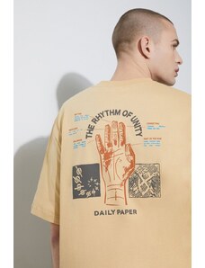 Daily Paper t-shirt in cotone Identity SS uomo colore beige 2411064