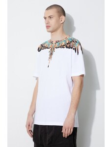 Marcelo Burlon t-shirt in cotone Grizzly Wings Basic uomo colore bianco CMAA056S24JER0020120