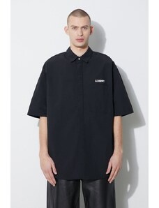 Marcelo Burlon camicia Logo Nylon Over Shirt uomo colore nero CMGG005S24FAB0011001