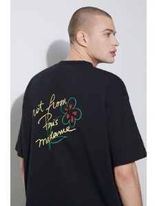 Drôle de Monsieur t-shirt in cotone Le T-Shirt Slogan Esquisse uomo colore nero D-TS188-CO002-BL