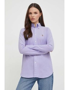 Polo Ralph Lauren camicia in cotone donna colore violetto