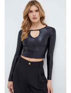 Versace Jeans Couture camicia a maniche lunghe donna colore nero