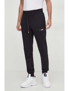 Versace Jeans Couture pantaloni da jogging in cotone colore nero con applicazione