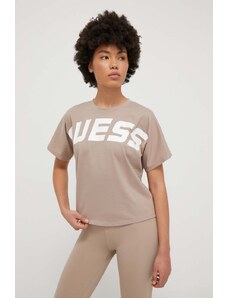Guess t-shirt donna colore marrone