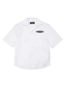 DSQUARED KIDS Camicia bianca logo gommato