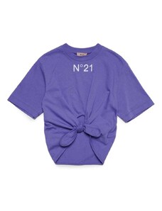 N21 KIDS T-shirt viola con nodo