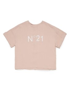 N21 KIDS T-shirt rosa semitrasparente