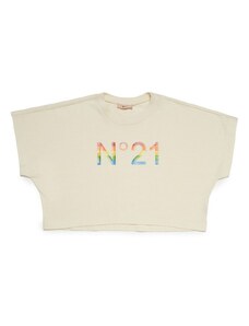 N21 KIDS T-shirt beige logo multicolor