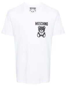 MOSCHINO T-shirt bianca mini Teddy mesh