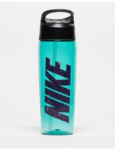 Nike - Hypercharge Straw - Borraccia da 24 oz con grafica nera-Blu