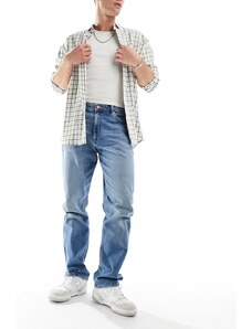 ASOS DESIGN - Jeans dritti blu lavaggio medio elasticizzati