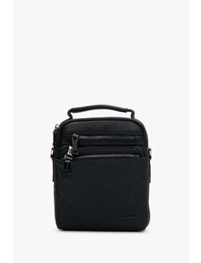 Men's Black Pouch Bag made of Genuine Leather Estro ER00110924