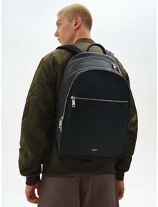 Men's Black Backpack made of Genuine Leather Estro ER00111689