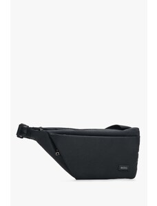 Men's Black Spacious Waist Bag with Adjustable Strap Estro ER00114156