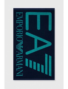 EA7 Emporio Armani asciugamano con aggiunta di lana colore blu navy