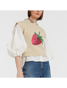 La DoubleJ Knitwear gend - Lampone Vest Beige L 40%Wool Merino Extrafine 25%Viscose 25%Nylon 10%Cashmere