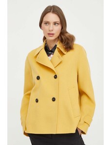 Weekend Max Mara cappotto in lana colore giallo