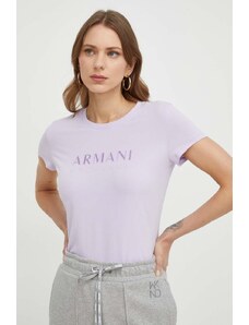 Armani Exchange t-shirt donna colore violetto