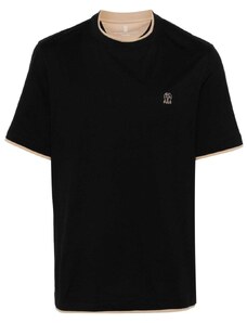 Brunello Cucinelli T-shirt nera con logo