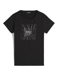 Freddy T-shirt donna in cotone pima con grafica animalier lucida
