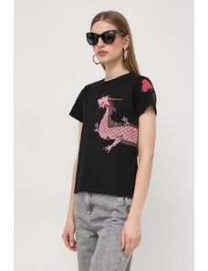 Pinko t-shirt in cotone donna colore nero