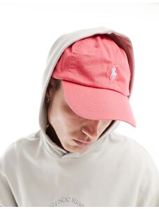 Polo Ralph Lauren - Icon - Cappellino con visiera in twill rosso pallido con logo