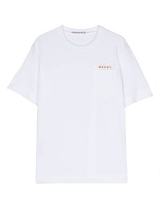 MARNI KIDS T-shirt bianca con taschino