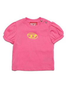 DIESEL KIDS T-shirt fucsia neonata maniche a sbuffo