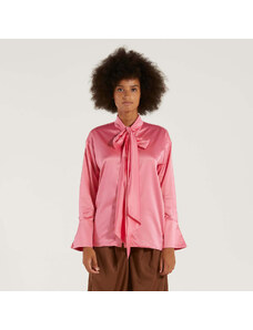 Actualee camicia fiocco tessuto rosa