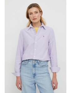 Polo Ralph Lauren camicia in cotone donna colore violetto
