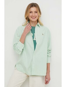 Polo Ralph Lauren camicia in cotone donna colore verde