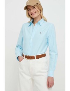 Polo Ralph Lauren camicia in cotone donna colore blu