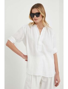 Polo Ralph Lauren maglietta di lino colore bianco