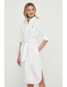 Polo Ralph Lauren vestito in cotone colore bianco