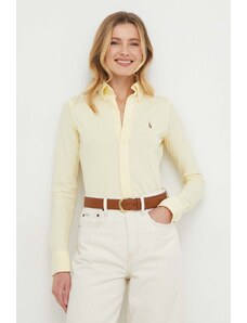Polo Ralph Lauren camicia in cotone donna colore giallo
